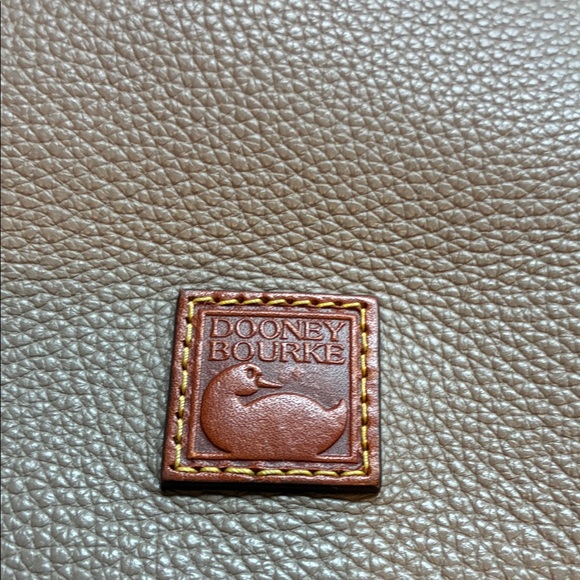 Dooney & Bourke Gray/Leather Shoulder Hobo with Brown Trim - Picture 5 of 14